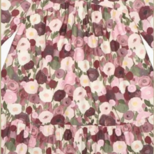 Vestido manga larga de flores
